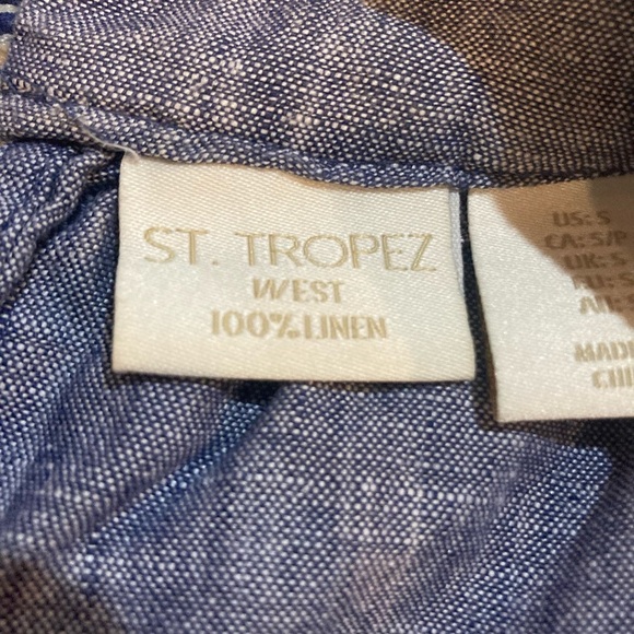 Ladies St. Tropez Linen Chambray Dress - Picture 3 of 4